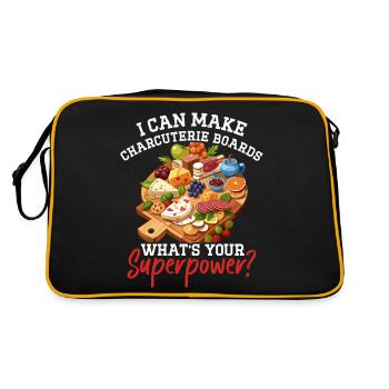 Planche de charcuterie amusante - Sac Retro - noir/or - Dos