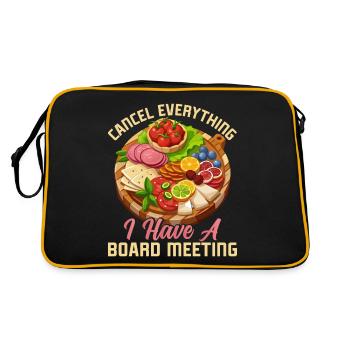 Planche de charcuterie amusante - Sac Retro - noir/or - Dos