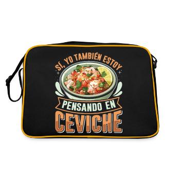 Seafood Peruvian Ceviche - Retro Bag - black/gold - Back