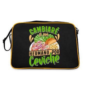 Seafood Peruvian Ceviche - Retro Bag - black/gold - Back