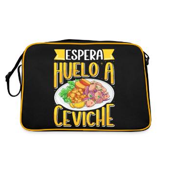 Seafood Peruvian Ceviche - Retro Bag - black/gold - Back