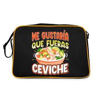 Seafood Peruvian Ceviche - Retro Bag - black/gold - Back
