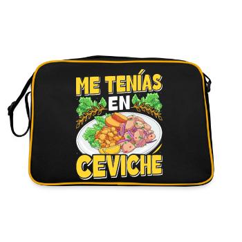 Seafood Peruvian Ceviche - Retro Bag - black/gold - Back