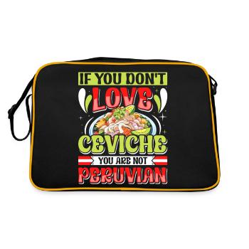 Seafood Peruvian Ceviche - Retro Bag - black/gold - Back