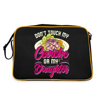 Seafood Peruvian Ceviche - Retro Bag - black/gold - Back