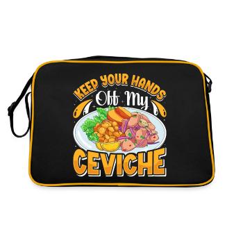 Seafood Peruvian Ceviche - Retro Bag - black/gold - Back