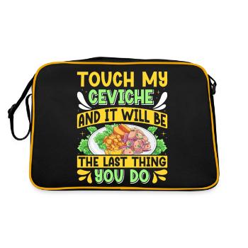 Seafood Peruvian Ceviche - Retro Bag - black/gold - Back