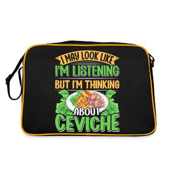 Seafood Peruvian Ceviche - Retro Bag - black/gold - Back
