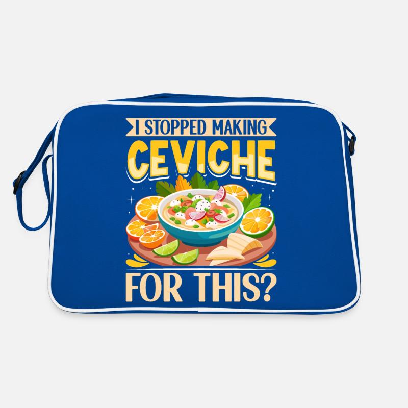 Seafood Peruvian Ceviche Retro Tasche