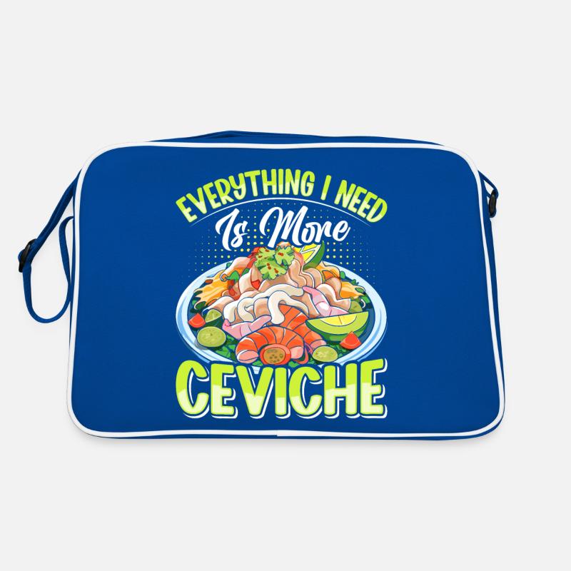 Seafood Peruvian Ceviche Retro Tasche