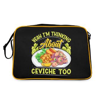 Seafood Peruvian Ceviche - Retro Bag - black/gold - Back
