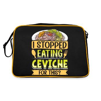 Seafood Peruvian Ceviche - Retro Bag - black/gold - Back