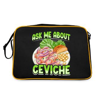 Seafood Peruvian Ceviche - Retro Bag - black/gold - Back