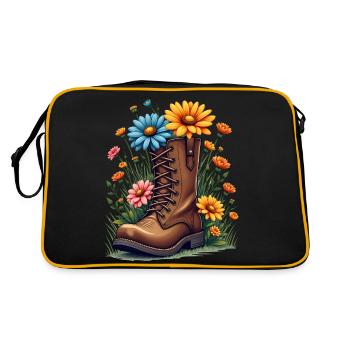 Bottes de randonnée Chaussure Floral Flower Power Hiker - Sac Retro - noir/or - Dos