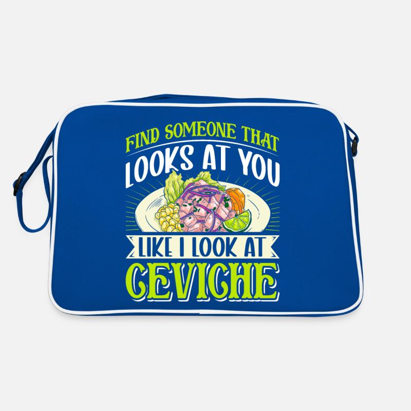 Seafood Peruvian Ceviche Retro Tasche