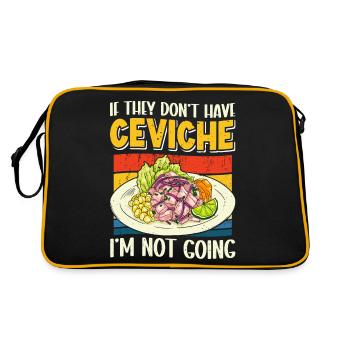 Seafood Peruvian Ceviche - Retro Bag - black/gold - Back