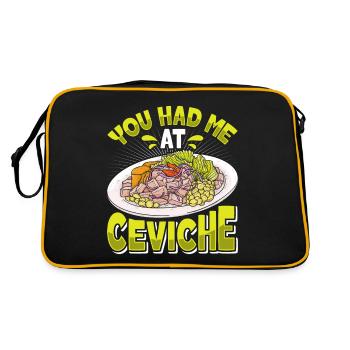 Seafood Peruvian Ceviche - Retro Bag - black/gold - Back