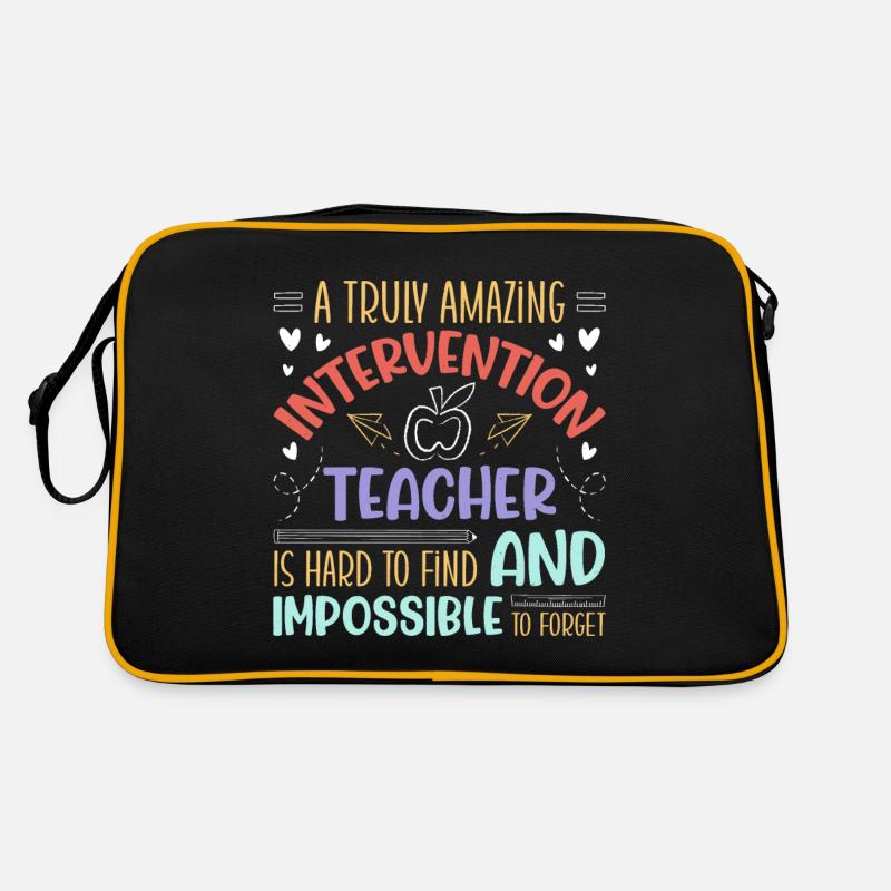 Intervention Teacher, Intervention specialist Retro Tasche