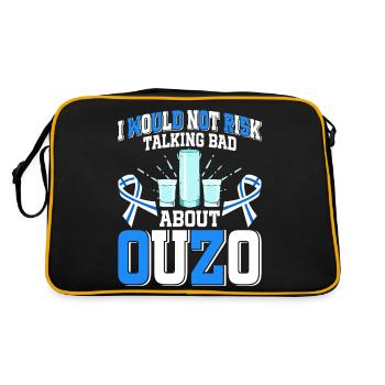 Griechenland Ouzo - Retro Tasche - Schwarz/Gold - Hinten