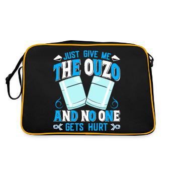 Griechenland Ouzo - Retro Tasche - Schwarz/Gold - Hinten
