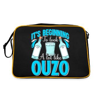 Griechenland Ouzo - Retro Tasche - Schwarz/Gold - Hinten