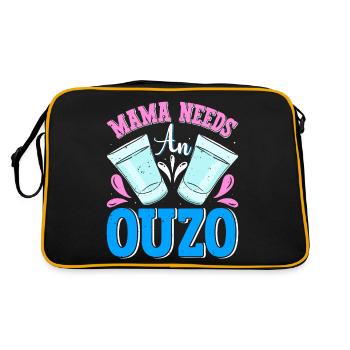 Griechenland Ouzo - Retro Tasche - Schwarz/Gold - Hinten