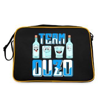 Griechenland Ouzo - Retro Tasche - Schwarz/Gold - Hinten