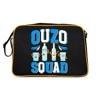 Griechenland Ouzo - Retro Tasche - Schwarz/Gold - Hinten