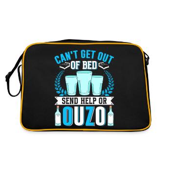 Griechenland Ouzo - Retro Tasche - Schwarz/Gold - Hinten