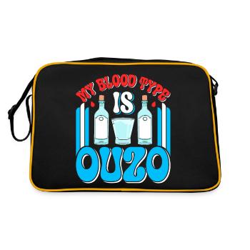 Griechenland Ouzo - Retro Tasche - Schwarz/Gold - Hinten