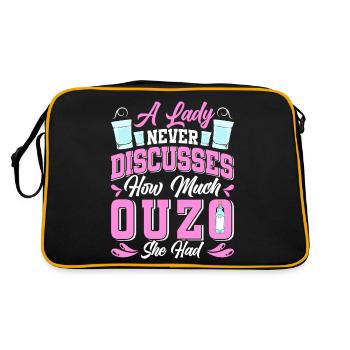 Griechenland Ouzo - Retro Tasche - Schwarz/Gold - Hinten