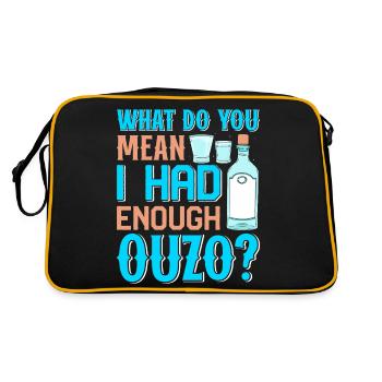 Griechenland Ouzo - Retro Tasche - Schwarz/Gold - Hinten