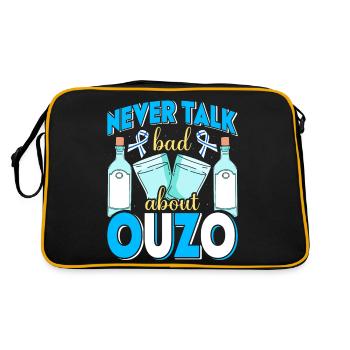 Griechenland Ouzo - Retro Tasche - Schwarz/Gold - Hinten