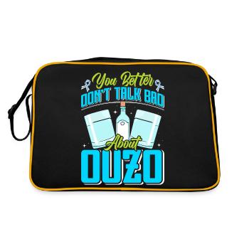 Griechenland Ouzo - Retro Tasche - Schwarz/Gold - Hinten
