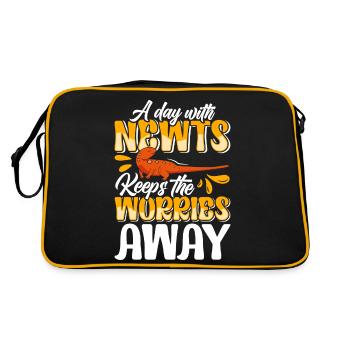 Newt - Retro Bag - black/gold - Back
