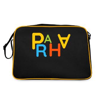 Colorful Prague T-Shirt Souvenir - Retro Bag - black/gold - Back
