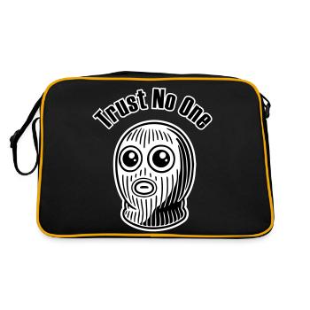 Criminel aux yeux écarquillés - Ne faites confiance à personne Design - Sac Retro - noir/or - Dos