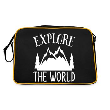 Explore the World Nature Outdoor Hiking Camping - Retro Bag - black/gold - Back