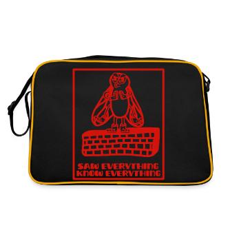 Know everything like a fly on a wall - Retro Bag - black/gold - Back