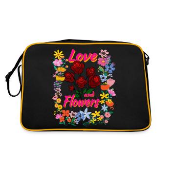Amour et Fleurs Fleurs Amour Cadeau Valentinsta - Sac Retro - noir/or - Dos