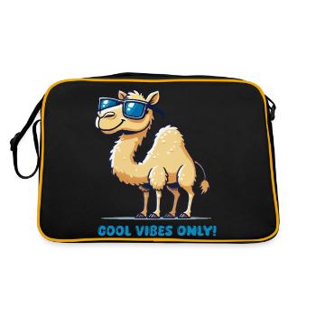 kamel sonnenbrille cool - Retro Tasche - Schwarz/Gold - Hinten