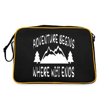 Adventure Outdoor Camping Nature Freedom Hiking - Retro Bag - black/gold - Back
