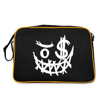 Halloween face à la peur - style cool - Sac Retro - noir/or - Dos