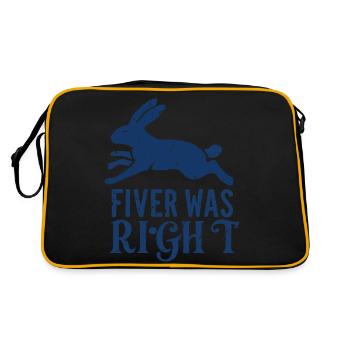 FIVER HATTE RECHT - Retro Tasche - Schwarz/Gold - Hinten