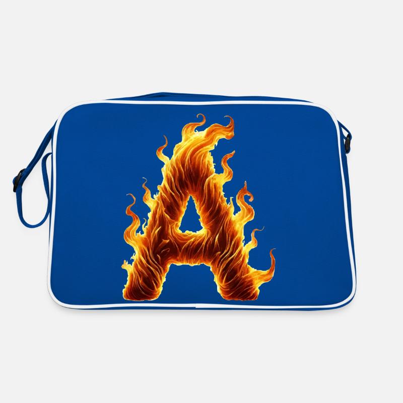 Letter A Flames Retro Bag