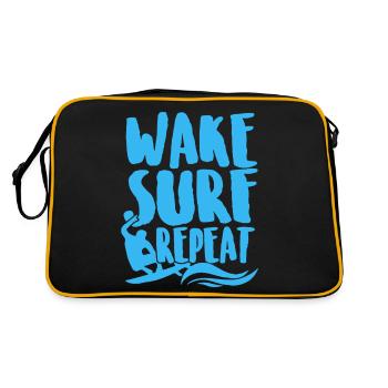 Surfing Wake Surf Repeat - Retro Bag - black/gold - Back