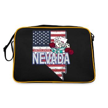 Nevada États-Unis Rétro Vintage Souvenir - Sac Retro - noir/or - Dos