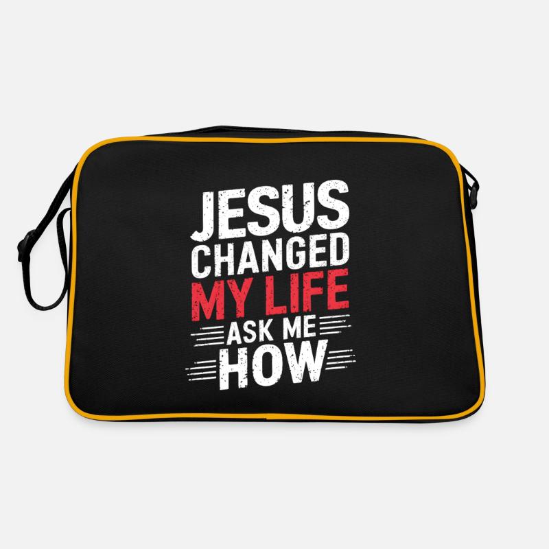 Jésus a changé ma vie ! Chrétien Sac Retro