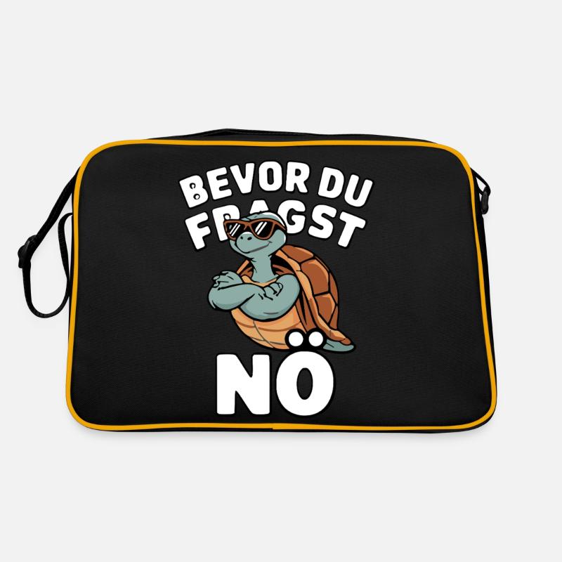 No Nope Turtle Work Gift Retro Bag