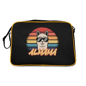 Retro Alpaca Shirt – ALMAMA Design - Retro Bag - black/gold - Back